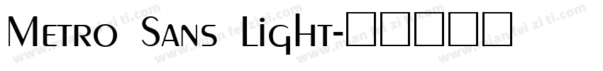 Metro Sans Light字体转换